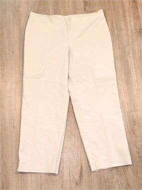St. John Cream Cropped Ankle Pants Size 16